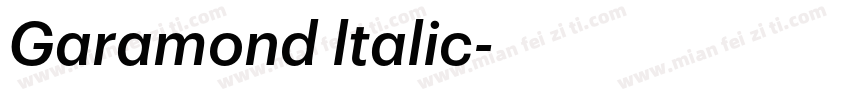 Garamond ltalic字体转换